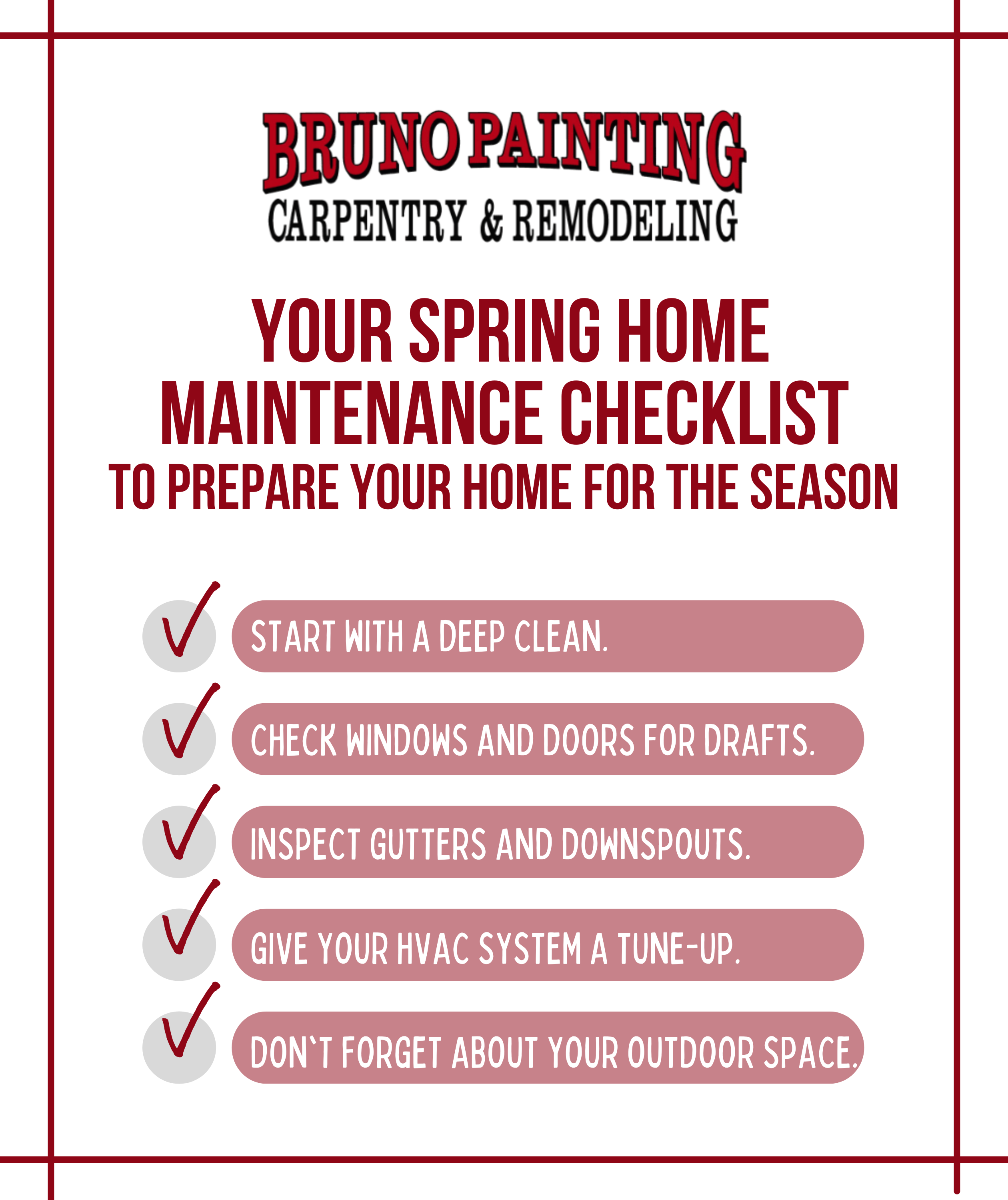 Spring home maintenance checklist